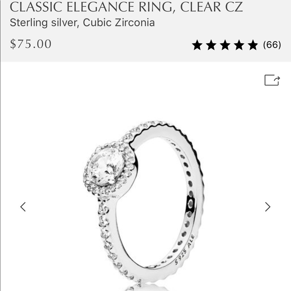 Pandora Classic Elegance Ring size 5
